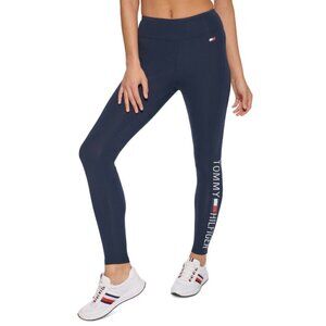 TOMMY HILFIGER SPORT Women's Navy High Rise Logo Leggings NWT